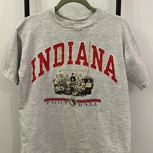 Vintage Pro Spirit PS Gray Indiana Football Graphic T-shirt Tee Men Y2K Size M